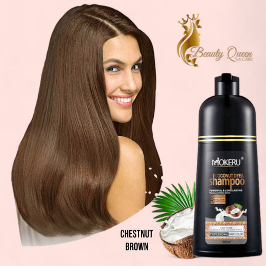 Shampoo MOKERU Whit Coconut- Color Chestnut Brown